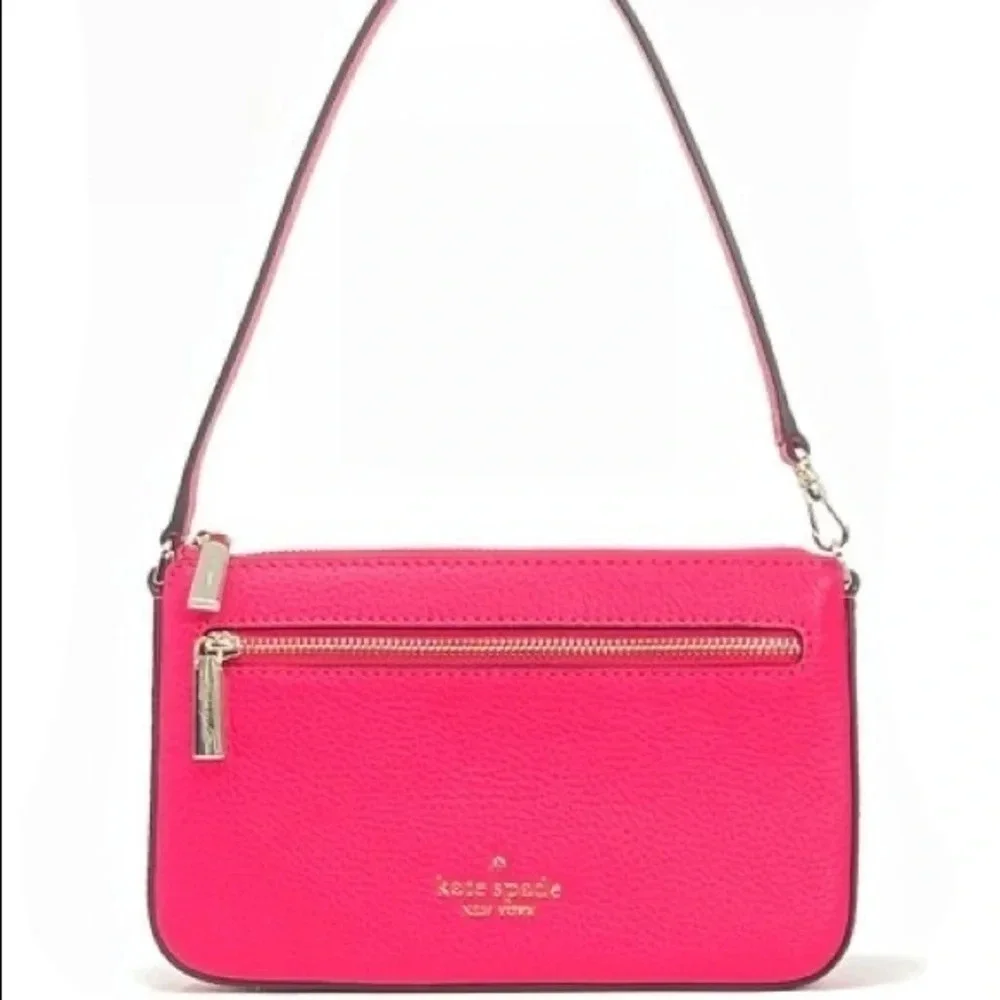 Kate Spade New York Pink Pebbled Leather Convertible Shoulder Bag NWT